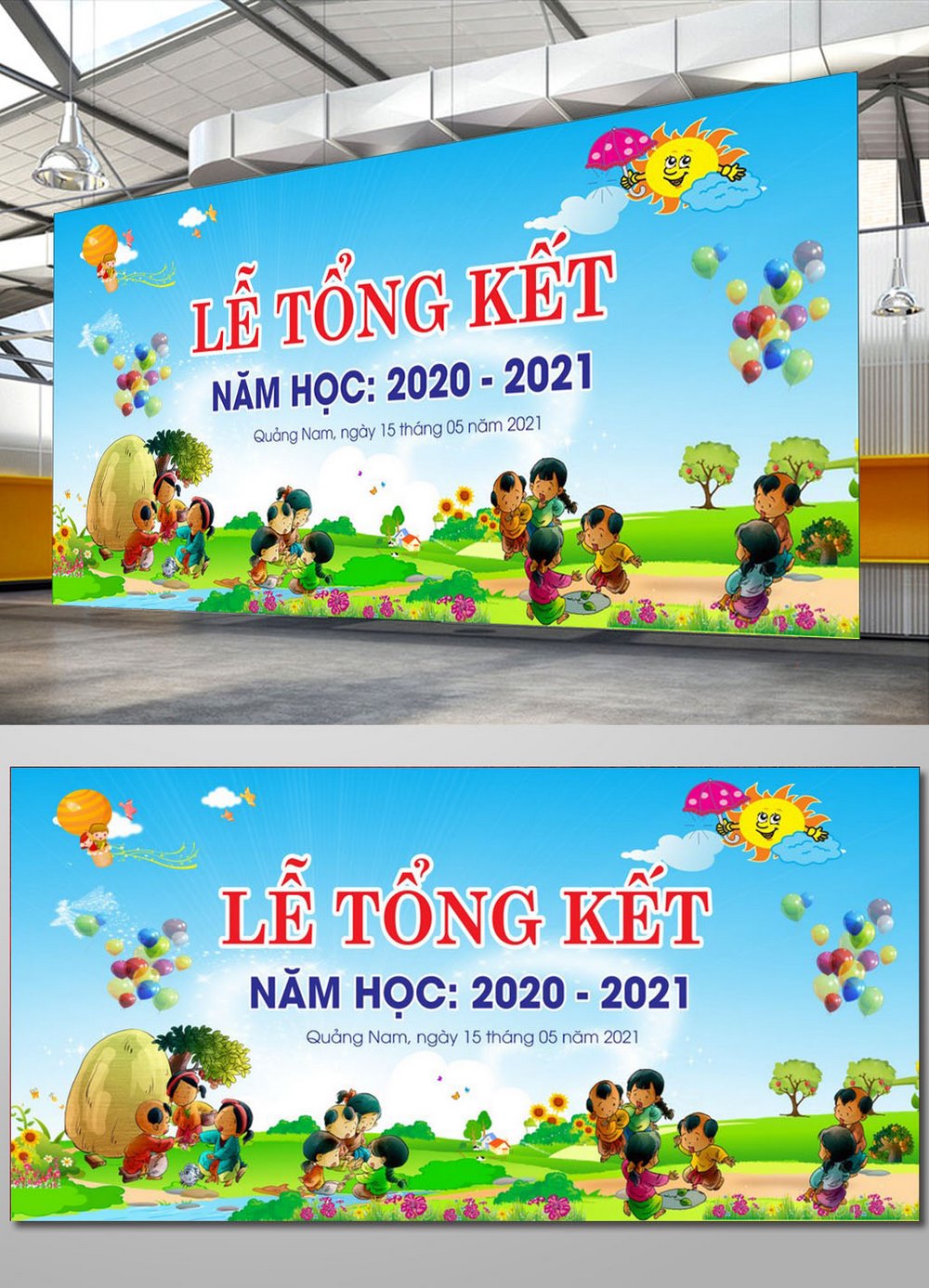 Mẫu phông nền tổng kết năm học 2021